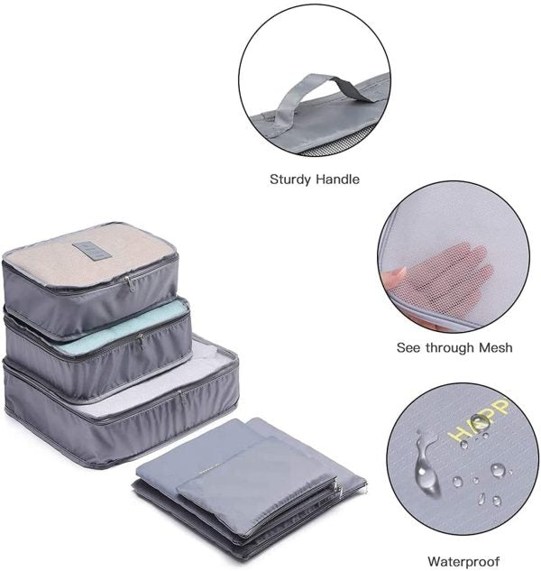 Travel Combo Deal – 6 Pcs Clothes Storage Bag | Inflatable Air Pillow | Portable Toothbrush Case